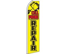 Cell Phone Repair Yellow / Black / Red Swooper Super Feather Advertising Flag