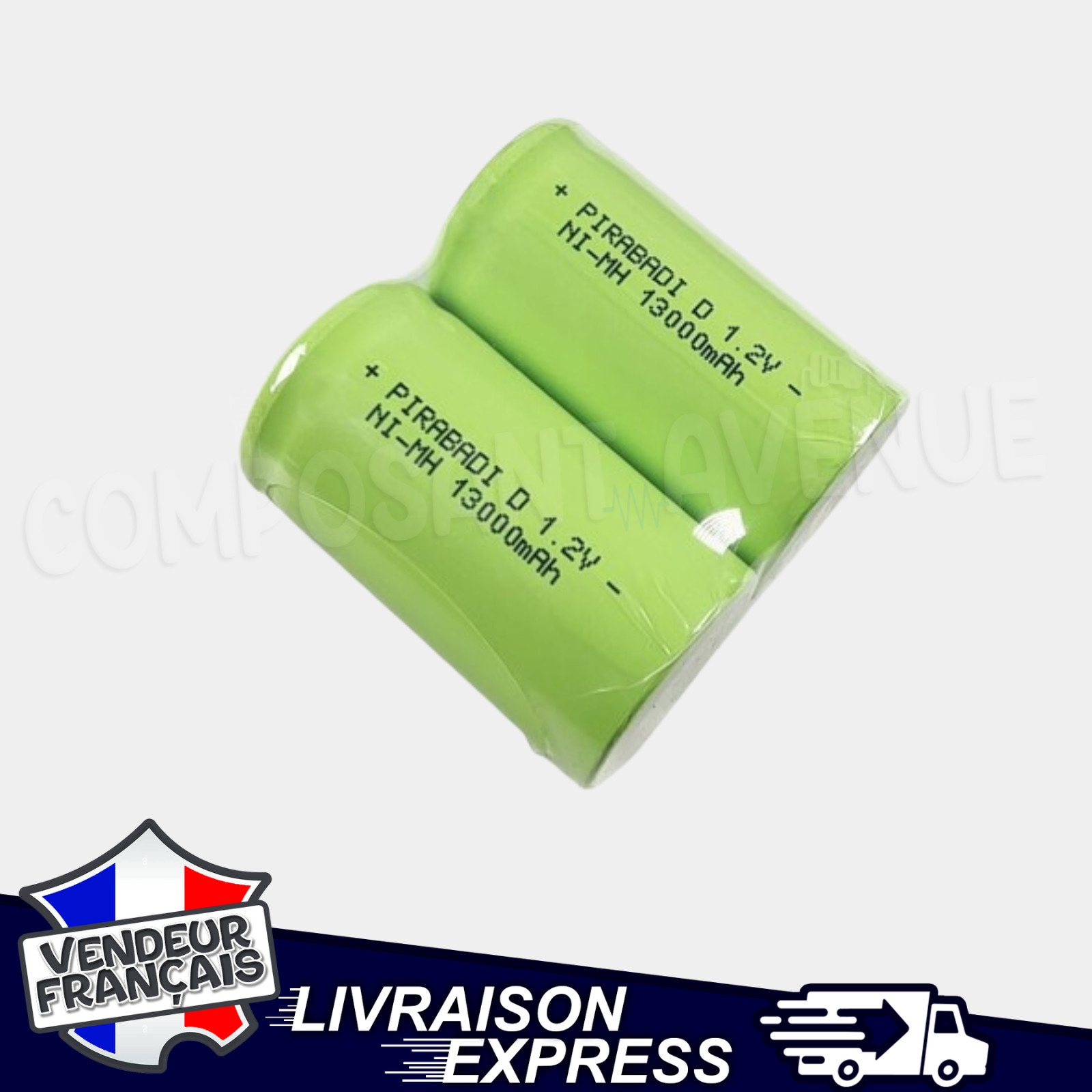 Accu LR20 D 13000mAh Ni-MH 1.2V haute performance pour équipement radio