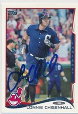 Lonnie Chisenhall Cleveland Indians Autographed 2014 Topps Card #317