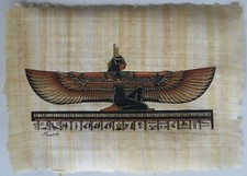 Papyrus Painting of Winged Isis The Goddess of Love from Egyptian Art Caravan