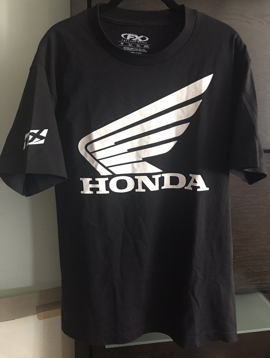 Tシャツ・カットソー HONDA MOTORCYCLE Original Wing Small logo Tshirt PG Charcoal HONDA T-SHIRT -SIZE M- MOTORCYCLE OFFICIAL LICENSED-VTGE'00