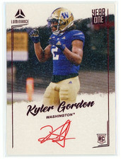 2022 Panini Luminance Kyler Gordon Year One Signatures Rookie Auto Red Ink Bears