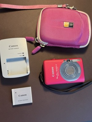 Canon PowerShot SD1200 IS Compact Camera 10MP 3x Zoom LCD *Hot Pink *Y2K *Rare