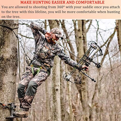Treestand Lifeline Rope, 30' Treestand Corda di Sicurezza per Bastoni da Arrampicata, - Foto 6 di 8