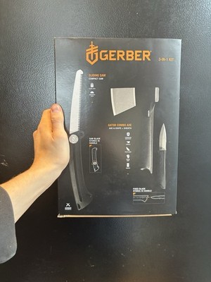 Gerber Gator Combo Axe 3-in-1 Multi-Tool Kit Axe Knife Saw Forged Steel Sheath