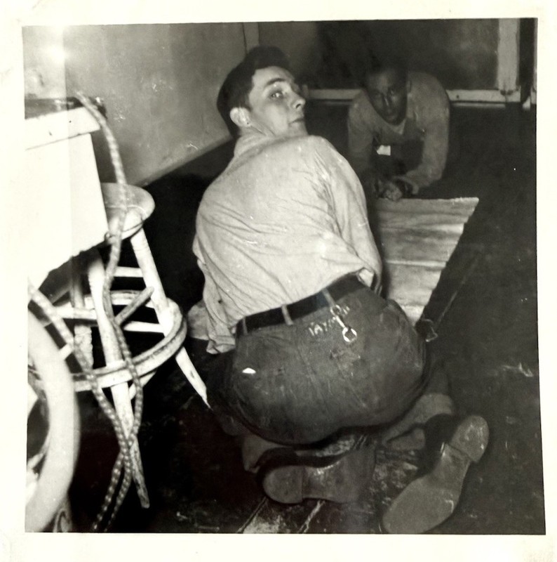 VTG Photo Handsome Man Bent Over Nice Butt Gay Interest 1950s Weird Feet Angle