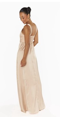 champagne luxe satin bridesmaid dresses Bridesmaid Fabric Swatch, in Champagne Luxe Satin