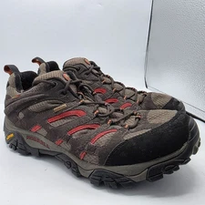 Merrell Moab Gore Tex Dark Chocolate Mens Size 12 Brown Red Shoes Hiking Camping