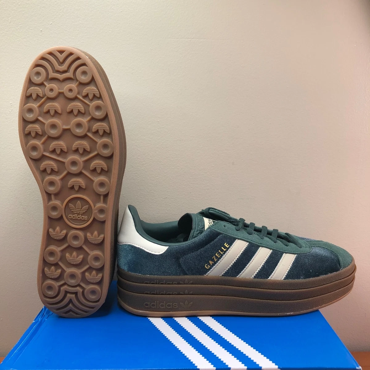adidas gazelle silver green womens adidas Gazelle Indoor Shoes - Women's - Dark Brown / Glow Pink / Court Green