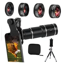 Phone Camera Lens Kit for iPhone, Android, 20X Telephoto Zoom Lens, Phone Wide 