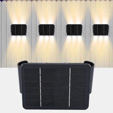 Solar Deck Lights Outdoor Step Lights 5 LED Fence Stair Lights for Garden Yard