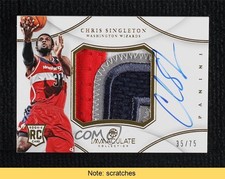 2012-13 Immaculate Premium Signatures 35/75 Chris Singleton Patch Auto READ n8q
