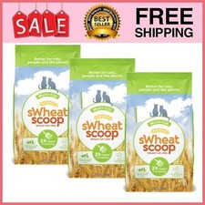3 Bag sWheat Scoop Multi-Cat Natural Clumping Wheat Cat Litter, 15lb Bag
