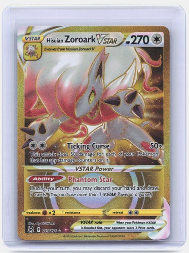 Hisuian Zoroark VSTAR 213/196 Secret Rare Lost Origin Pokemon Holo Near Mint