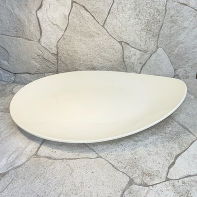Luzerne Eclipse 14 IN White Ceramic Glossy Abstract Stage Platter