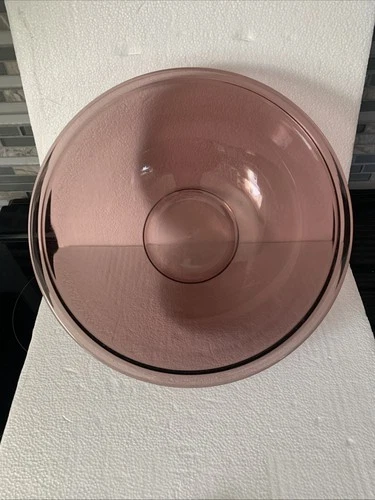 Pyrex Corning 4L Mixing Bowl #326 Cranberry Purple Glass, Nesting, Made in USA