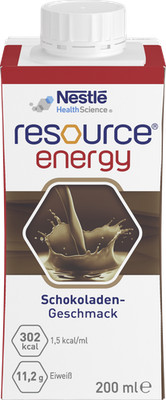 Nestlé Resource Energy 4x200ml Schokolade Hochkalorische Trinknahrung