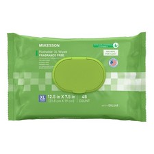 McKesson Flushable Personal Wipe 7.5 x 12.5" DXLU48 1 Pack 48 Wipes
