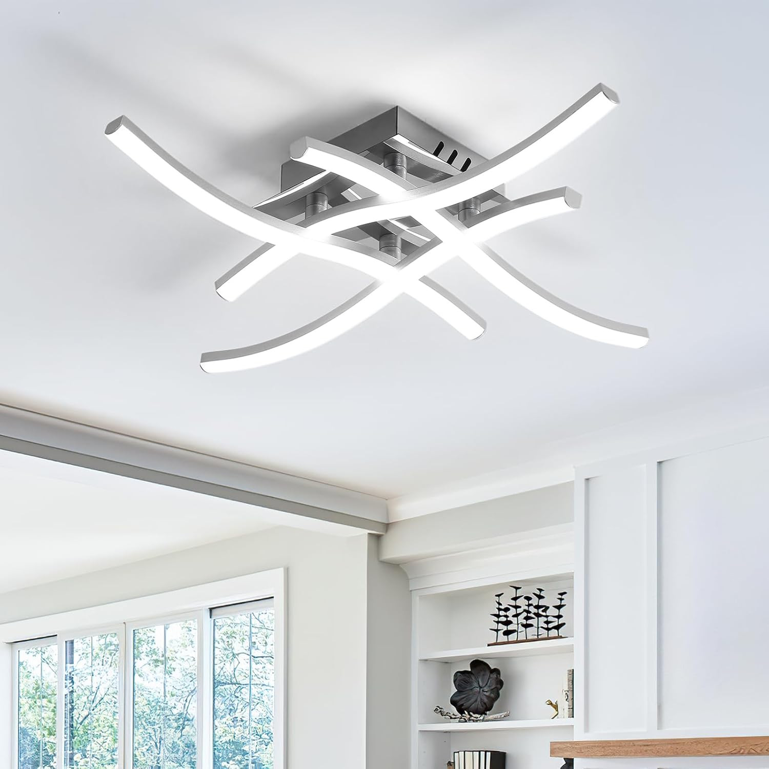 Plafoniera LED Soffitto Moderna 24W 2160LM per Camera da Letto 6500K