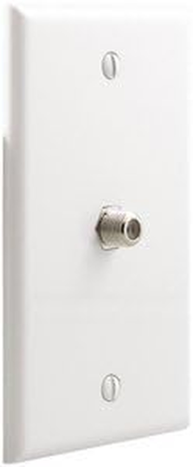 5 Pack Coaxial Rg6 F Connector Keystone Single Jack White Wall Plate Cable TV