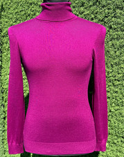 Loewe Fine Wool Turtleneck Sweater Sculpted Slim Knit Top Size L