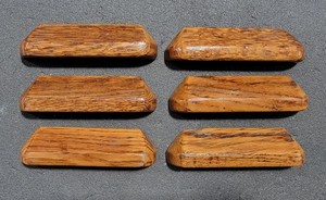 Set Of 6 Carved Wood Furniture Pulls Oak Desk Drawer Pulls Handles Wood Pulls