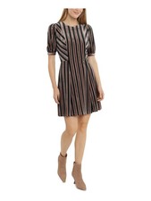 LONDON TIMES Womens Green Lined Short Sleeve Short Dress Petites 10P