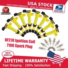 Set of 8 Ignition Coil Pack and Spark Plugs For Dodge Dakota 4.7L V8 2000-2007