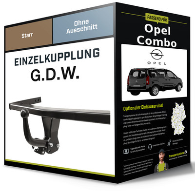 Starre Anhängerkupplung für OPEL Combo 06.2018-jetzt Typ K9 G.D.W. NEU