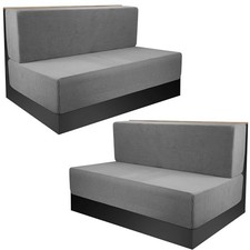 Sfcddtlg RV Dinette Cushion Covers - Grey Stretch Dinette Seat Covers -