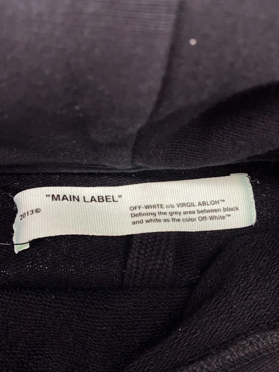 OFF WHITE OMBB037R19003015 FELPA CON CAPPUCCIO XS COTONE Nera Usata