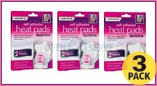3x 2 Pack Masterplast Feminine Heat Pads Period Pain Cramp Relief Self Adhesive