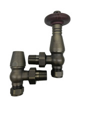 Image of Chelsea Traditional Angled TRV Radiator Valve | Brass Thermostatic 15mm Heating