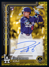 Topps BUNT 2025 Topps Chrome Gilded Rookie Hyeseong Kim Auto #d /75 SP DIGITAL