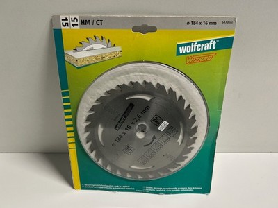 Wolfcraft Hartmetall Kreissägeblatt Kreissägeblätter 184 x 16 x 2,6 mm