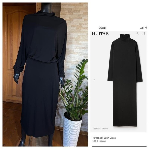 Women Filippa K Dress Black Viscose 38