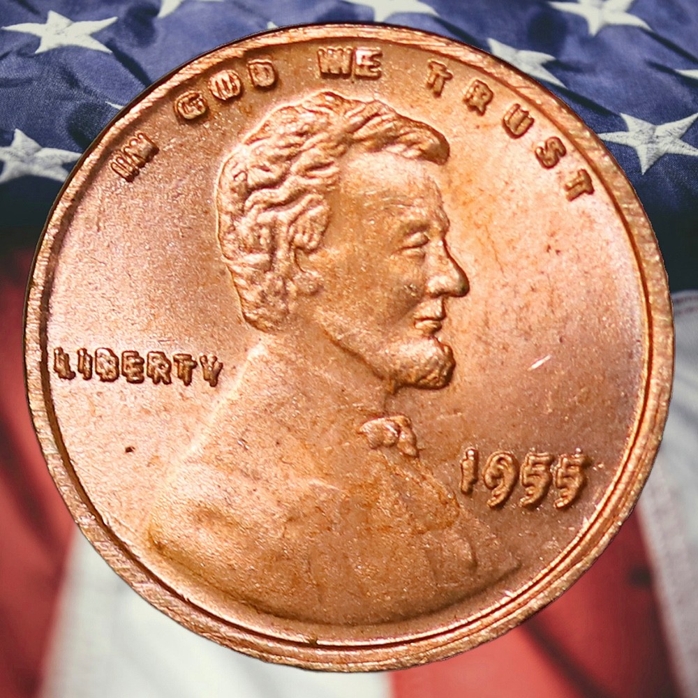 1955 Doubled Die Obverse DDO Lincoln Cent Copper Novelty Coin Modern Restrike