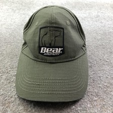 Bear Archery Hat Cap Strap Back Mens One Size Green Lightweight Logo Hunting