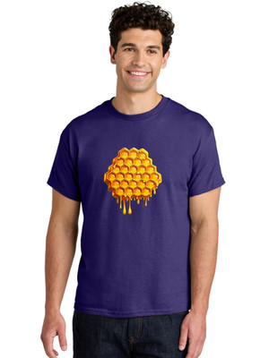 Honeycomb Mens Graphic Tee, 100% Cotton, Casual Summer Wear