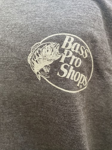 Bass Pro Shops anthrazitfarbenes doppelseitiges Angeln T-Shirt Größe XL - Bild 3 von 6