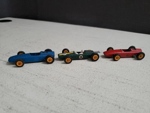 Vintage 1960s LESNEY Matchbox Series 1-No. 19 Lotus And 2-No. 52 BRM Racing Cars