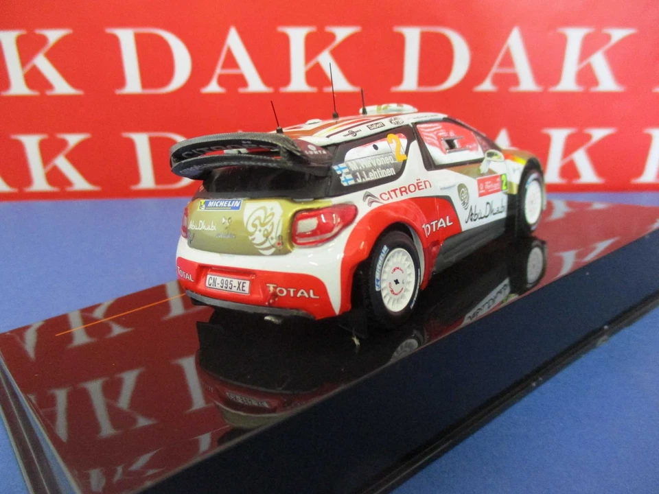 Die cast 1/43 Modellino Auto Citroen DS3 WRC N2 Rally Portogallo 2013 M.Hirvonen - Immagine 3 di 3