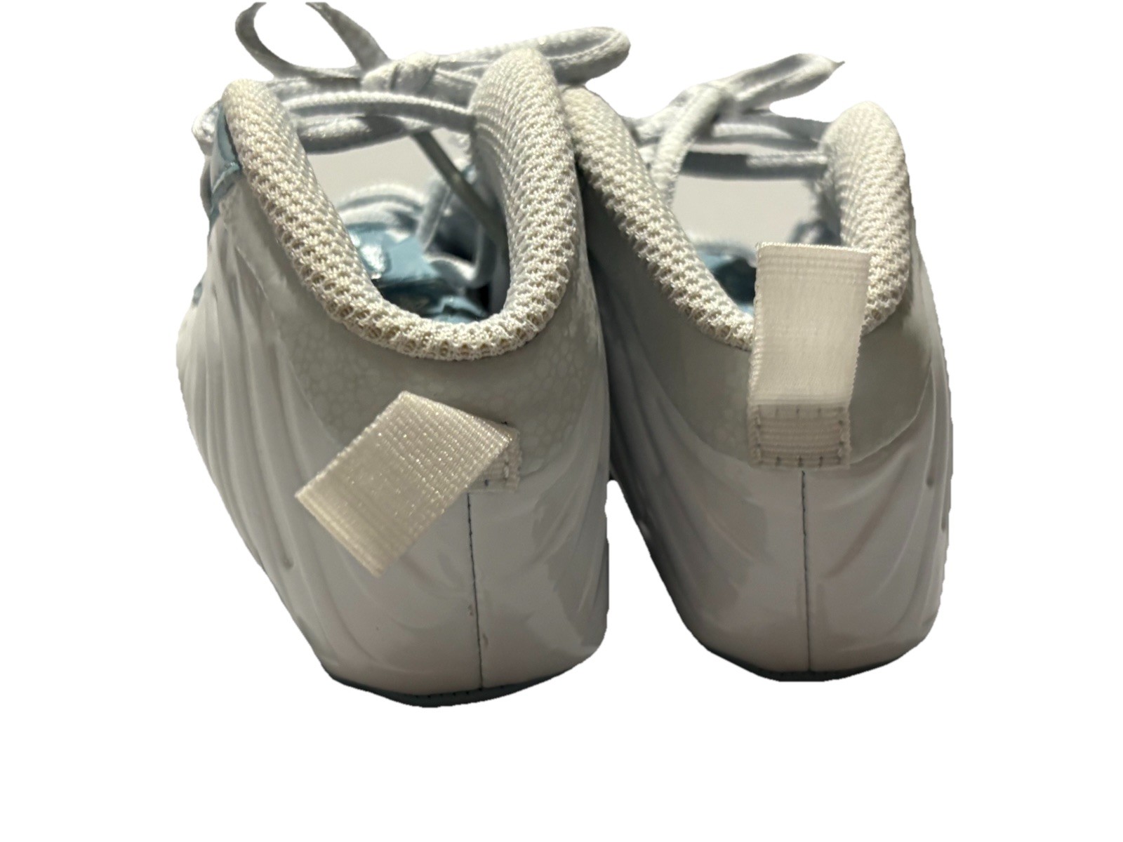 SAOLA Scarpe Nike Little Posite grigio perla blu suola morbida bambino taglia 4C ottime condizioni