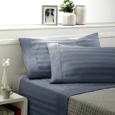 Set lenzuola matrimoniale 2 piazze raso di cotone ZEFIRO Denim