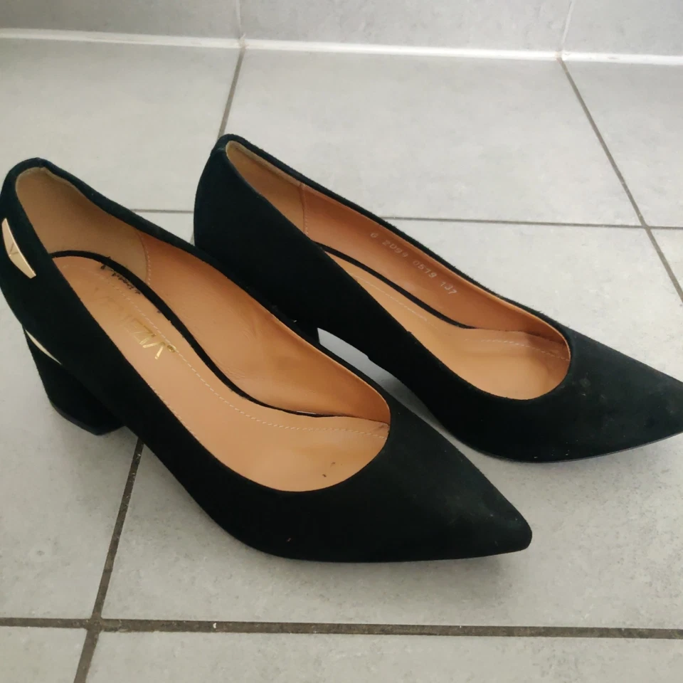 VENEZIA, Damen Schuhe, Pumps, Leder Schwarz, Gr. 37 - Bild 2 von 4