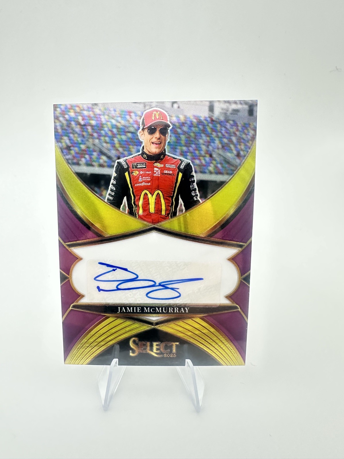 2025 Panini Select Jamie McMurray Legendary Signatures Purple Prizm /49 auto