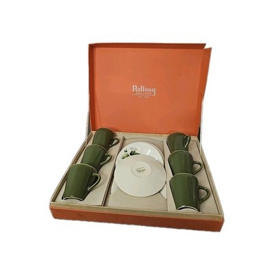 Royal Worcester Palissy Keramik Keramik Teetasse und Untertasse Set. 6 Set