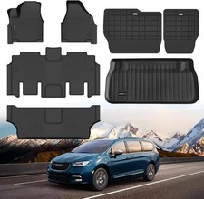 All Weather Car Floor Mats for Chrysler Pacifica 2017-2025 Gas 7 Seater Touring