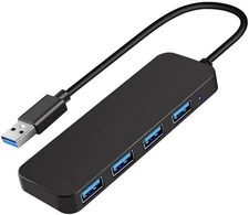 USB 3.0 Hub with 4-Port Extender Multiport Adapter for Laptop, Xbox, Flash Drive