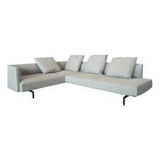 Walter Knoll Ecksofa Muud Stoff Carré 7823 Moonlight Creme Kufen Metall 